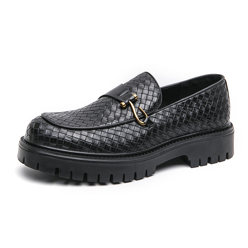 Loafers Thick Bottom Fashion Black Casual Shoes for Men Oxford Shoes Luxury Brand Formal Business Shoes Slip-on Driving