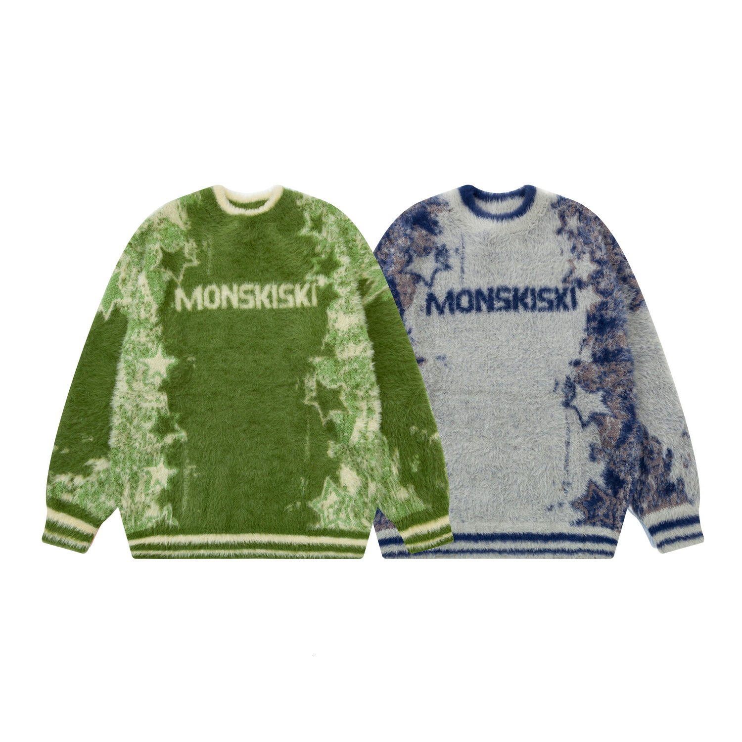 American Star Camouflage Gradient Sweater for Men and Women Autumn/winter New Collection Niche Design Knitted Sweater