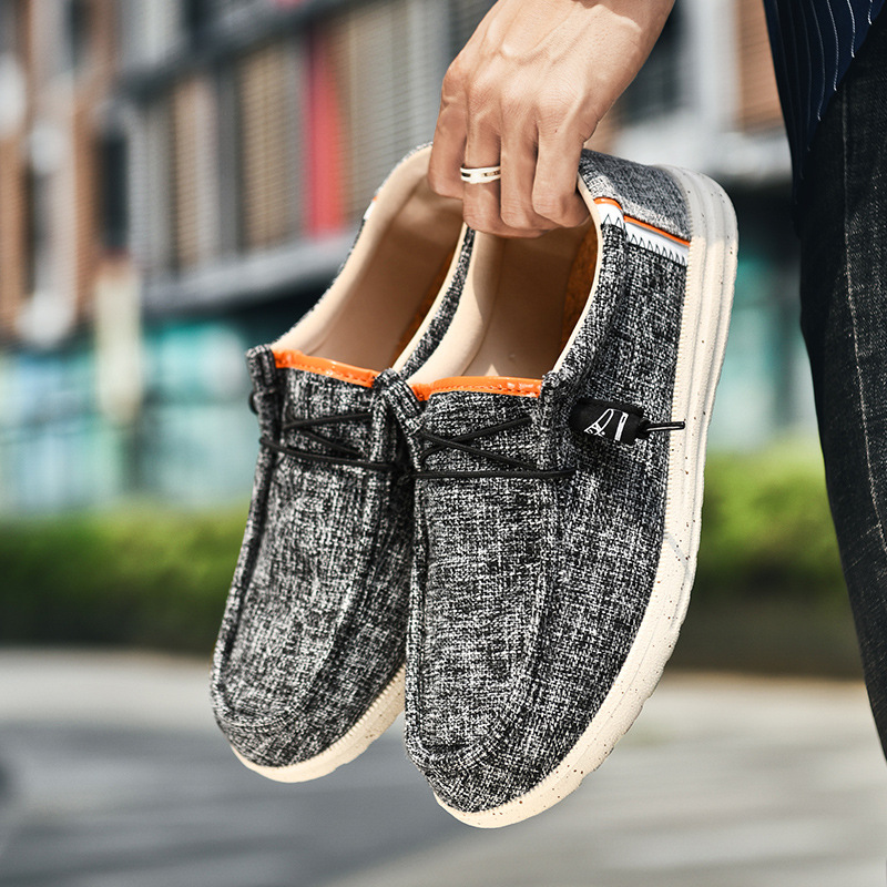 Men Casual Canvas Shoes Mens Loafers Breathable Slip on Flats Male Vulcanized Shoes Driving Shoes Plus Size 48 Walking shoe2024