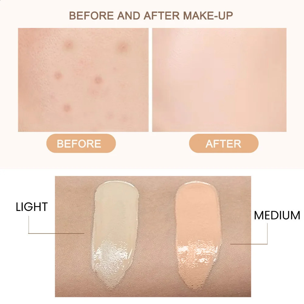 30ML CC natural concealer liquid foundation waterproof durable isolation BB cream bright oil control foundation makeup 240829