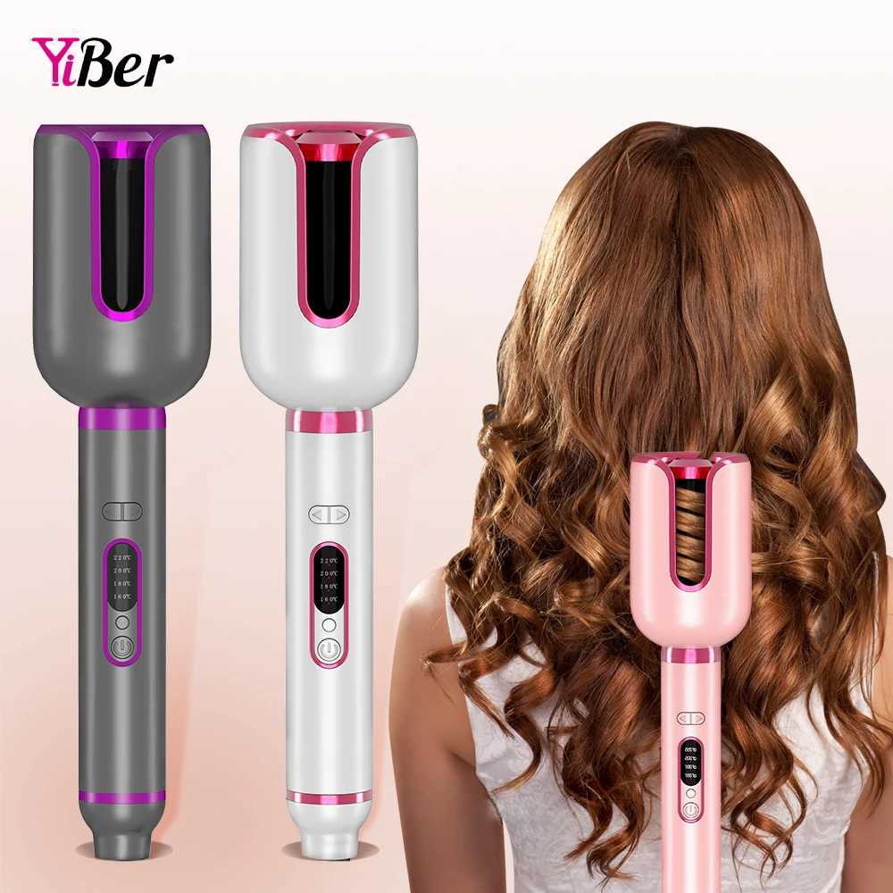 Fancy curling iron automatic curling iron anti tangling ceramic rotating curling iron large groove styling equipment W240830