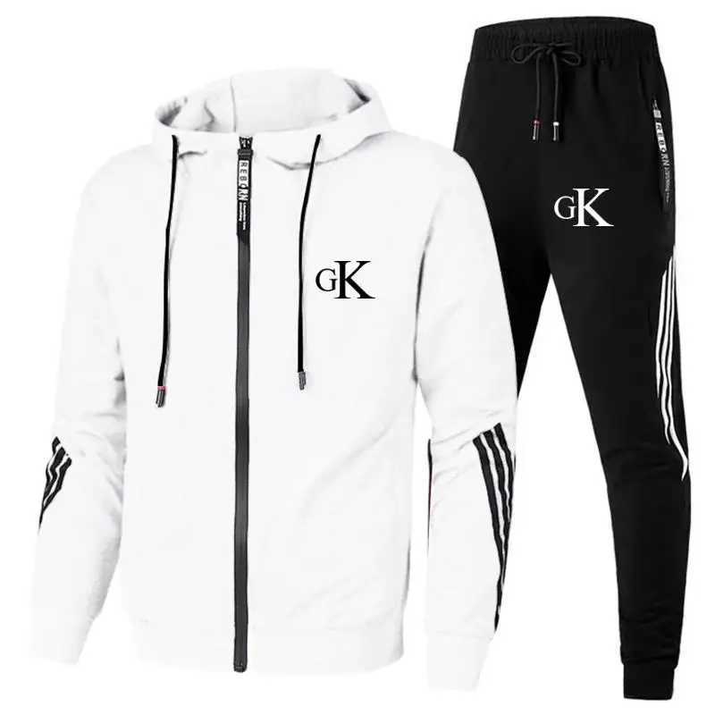 Men's Tracksuits 2024 new mens zipper hoodie suit football uniform jacket + pants sweatpants track casual wear sports Y240827OBVM