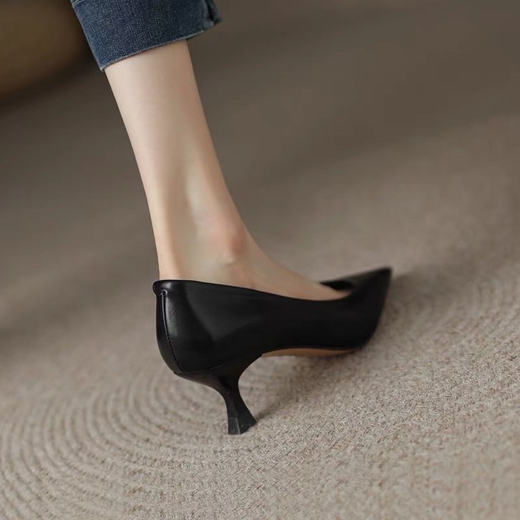 High Heel Shoes for Women - New 2024 Korean Style Simple Pointed Toe Stiletto Pumps dh910320090