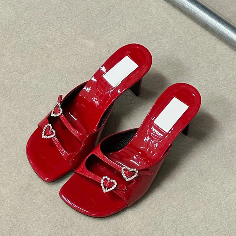 Slippers Sexy High Heels Women Shoes Crystal Luxury Sandals Designer Dress Flip Flops Summer 2024 Party Pumps Trend Mujer Slides