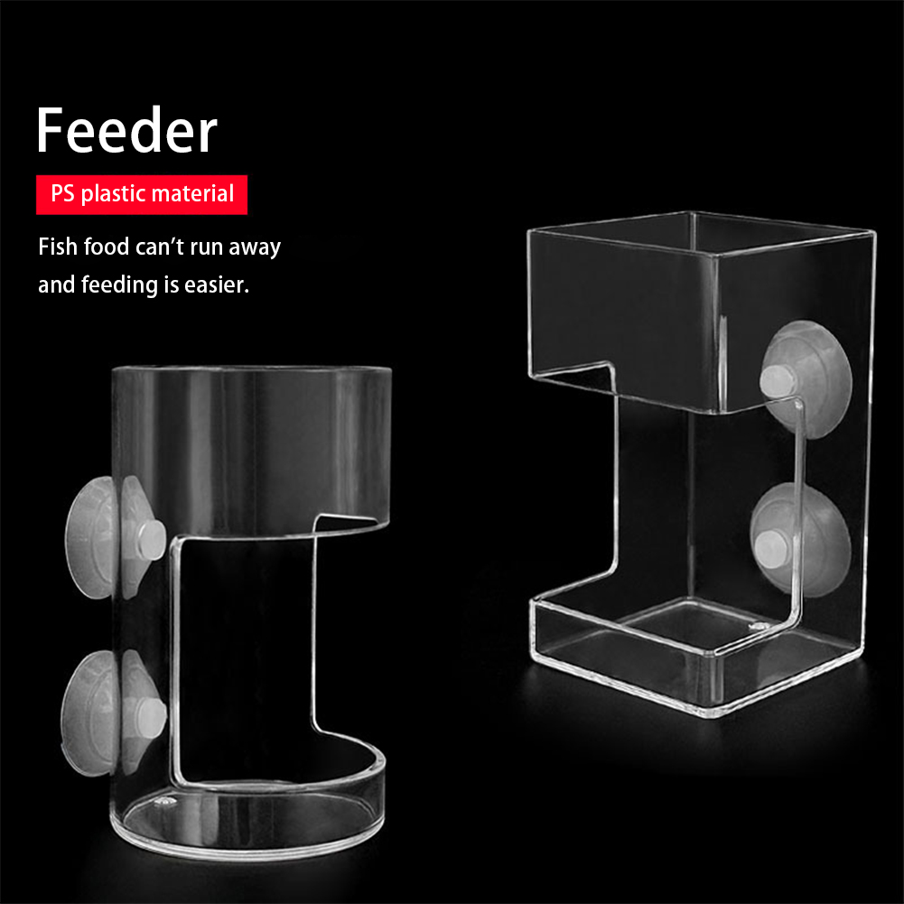 Fish Feeder Fish Feeding Floating Food Dish Food Protection Cover Tray Feeder Aquarium Fish Tank Feeding Ring With Suction Cup