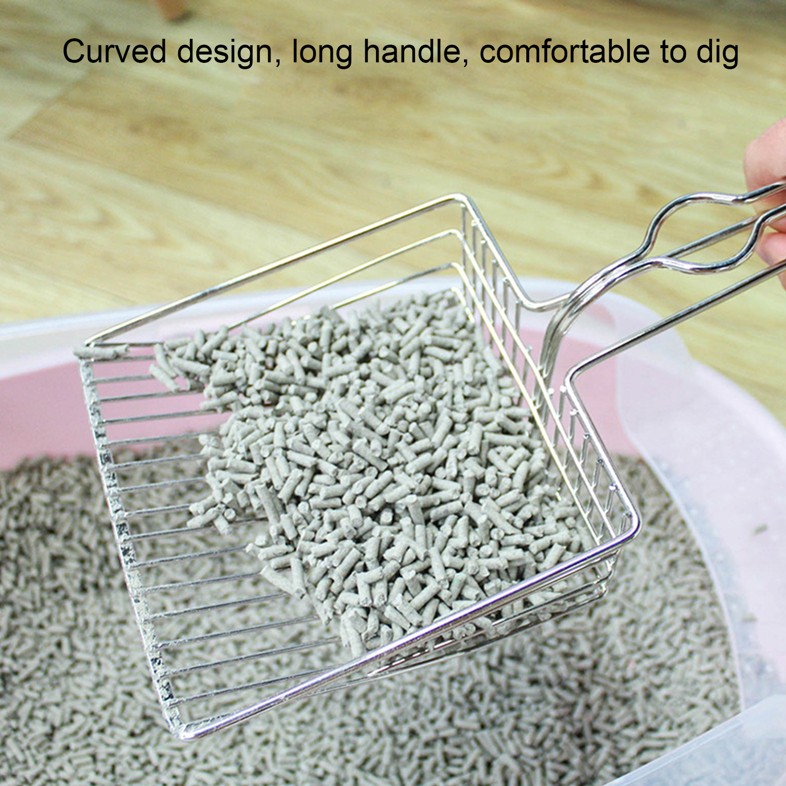 Pet Cat Litter Shovel Large Stainless Steel Metal Fine Hole Iron Shovel Cat Litter Shovel Pet Products Household General
