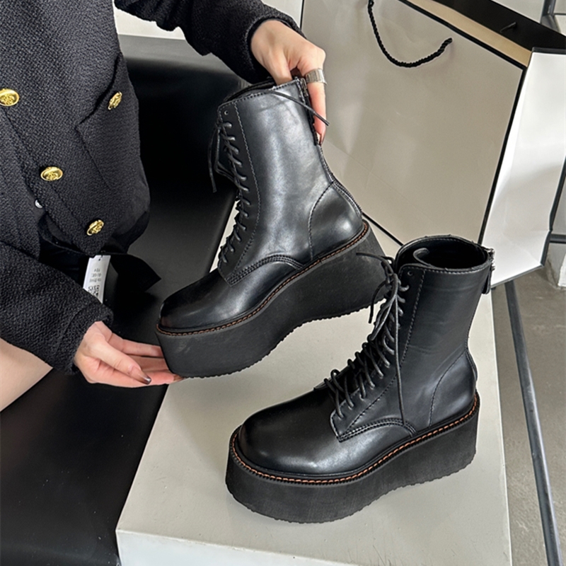AIYUQI 2024 new thick-soled women ankle boots non-slip large size short boots female retro women's winter boots motorcycle boots