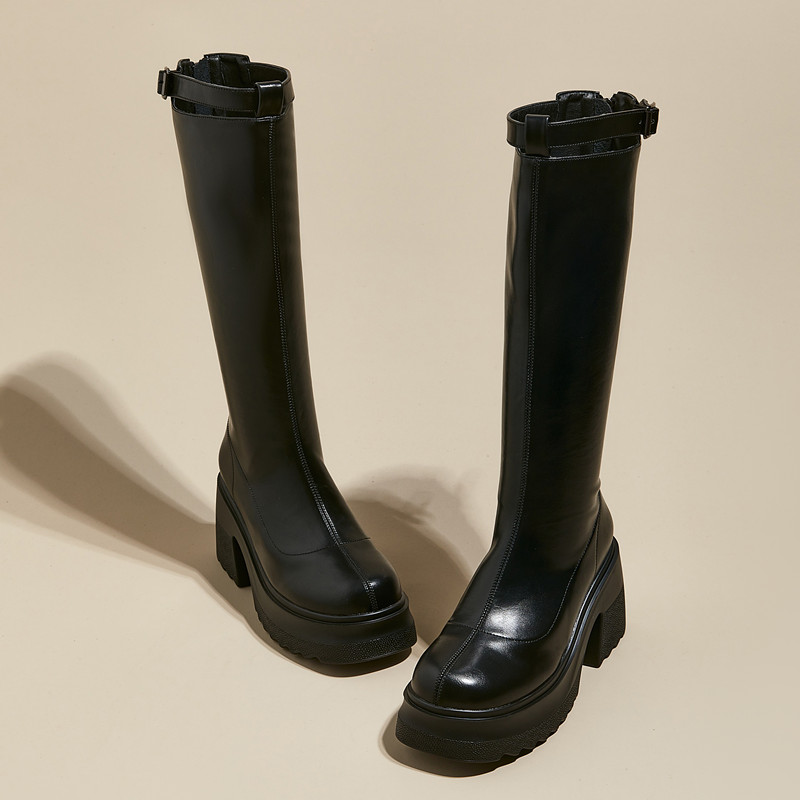 AIYUQI Female Rider Boots 2024 New Autumn 10cm Heel High Roman Boots Women Fashion High Heel Long Boots Women