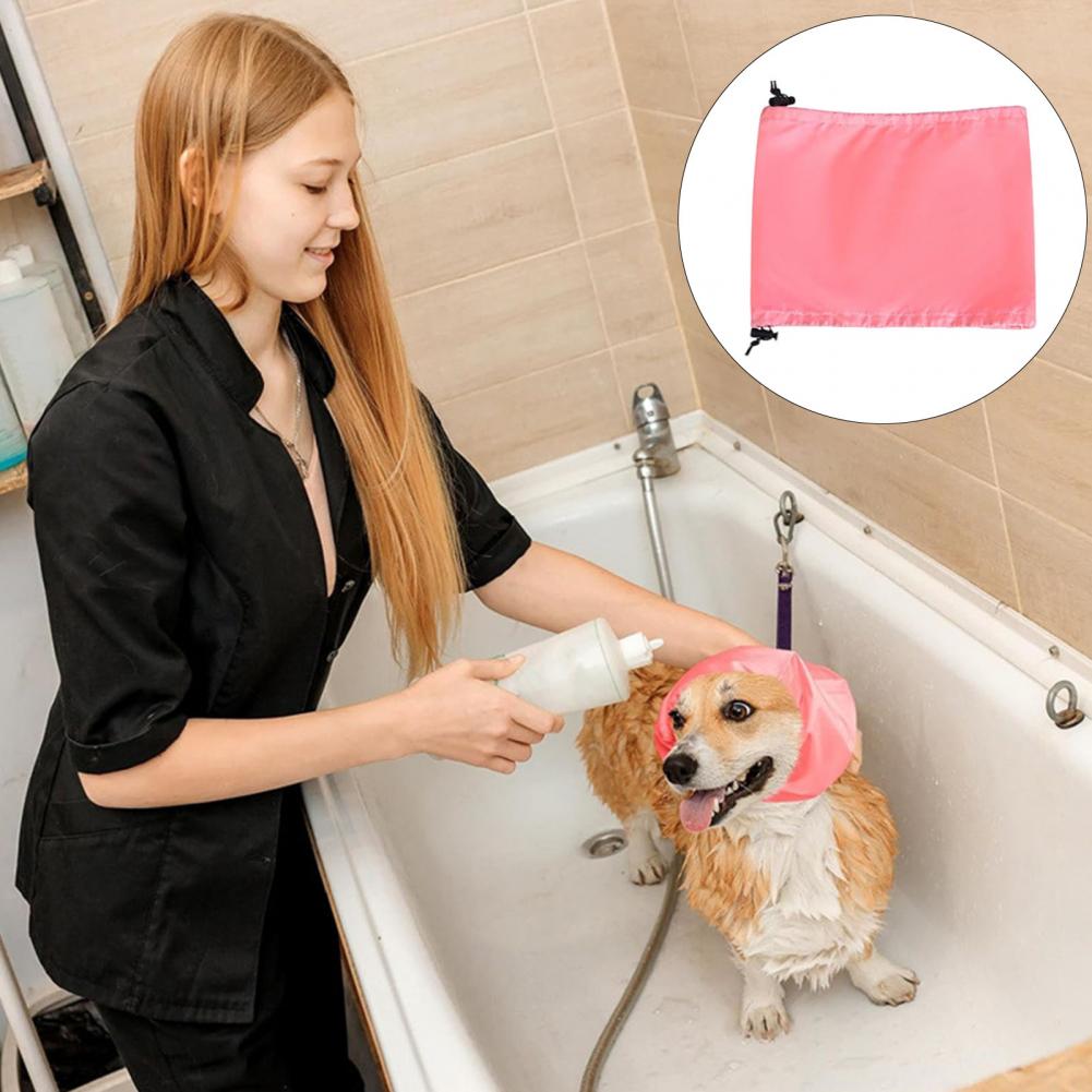 Pet Bath Cap Waterproof Adjustable Buckle Dog Ear Dog Shower Hat Prevents Water Intrusion Dog Ear Covers For Bathing