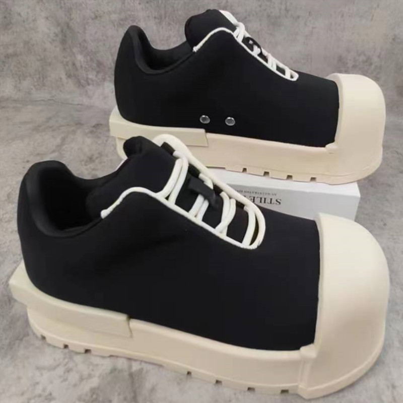 Man New Fashion Woman Chubby Bread Chunky Heel Male Female Ankle Boot Round Toe Men Women Casual Shoe 0f46