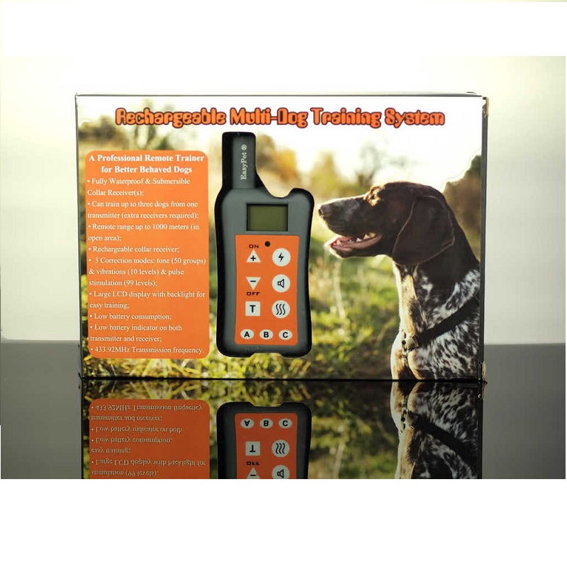 Train up to 3 dogs JANPET 1200m Range Remote trainer Waterproof Electronic Dog Training Collars for Hunting