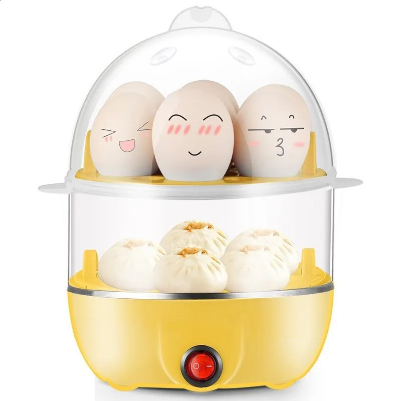 Electric Egg Boiler Double Layer Multifunctional Corn Custard Automatic Mini Steamer 14 Eggs Breakfast Cooker 240830