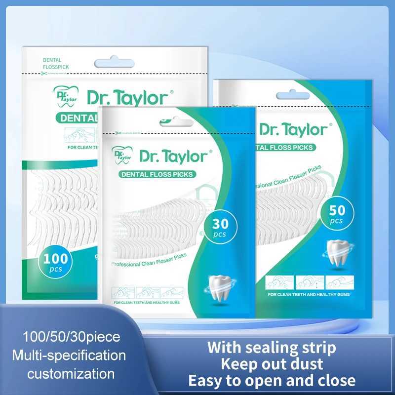 Dr.Taylor 300 Pcs Clean Between Teeth Interdental Brush Toothpicks Floss Picks Oral CareXJ240830