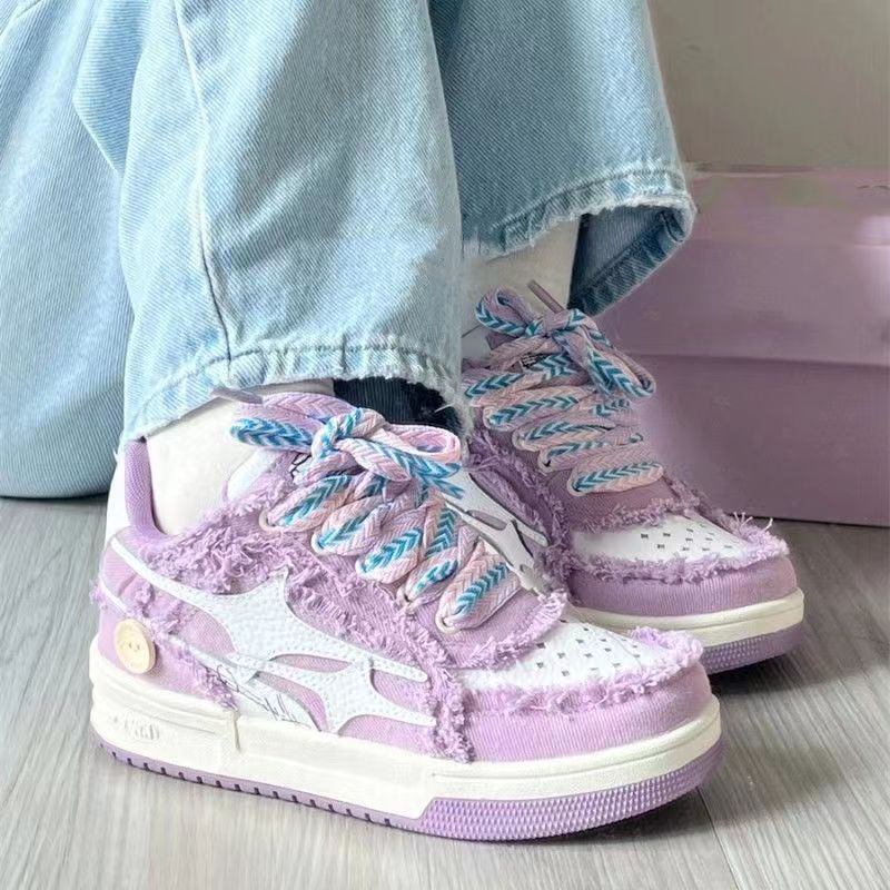 Women's versatile denim star sports casual board shoes