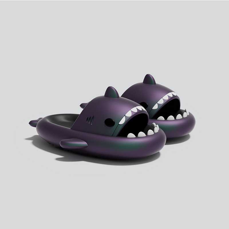 Summer Beach Shark Slippers Men Shark Slides Men Bathroom Flip Flops Adult Home Anti-skid Couple Childrens Funny Flat Sandals z250708U6SA