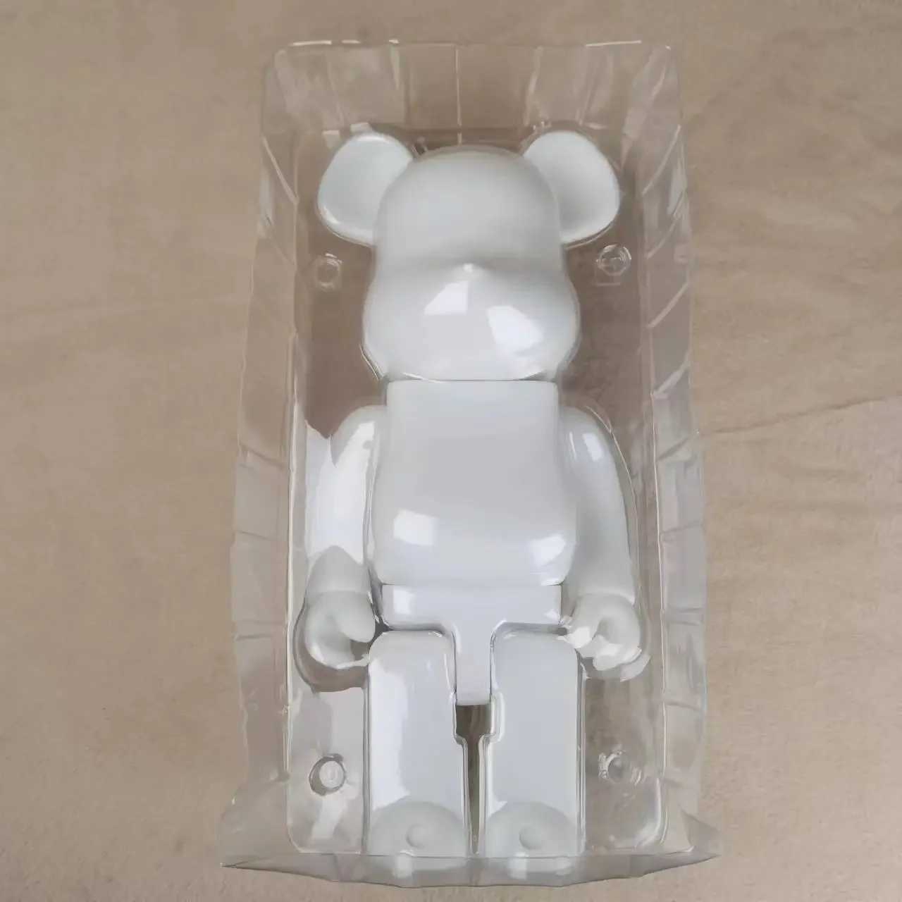 Decorative Objects Figurines High quality black and white bear DIY assembly 28cm Milky Way painting bear 3D model mini brick toy T240829