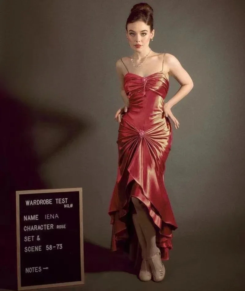 Sexy Women's Prom Dress 2024 Spaghetti Straps Sleeveless Hi-Lo Pleat Mermaid Green Evening Formal Gowns Birthday Party Dresses Robe De Soiree Noc