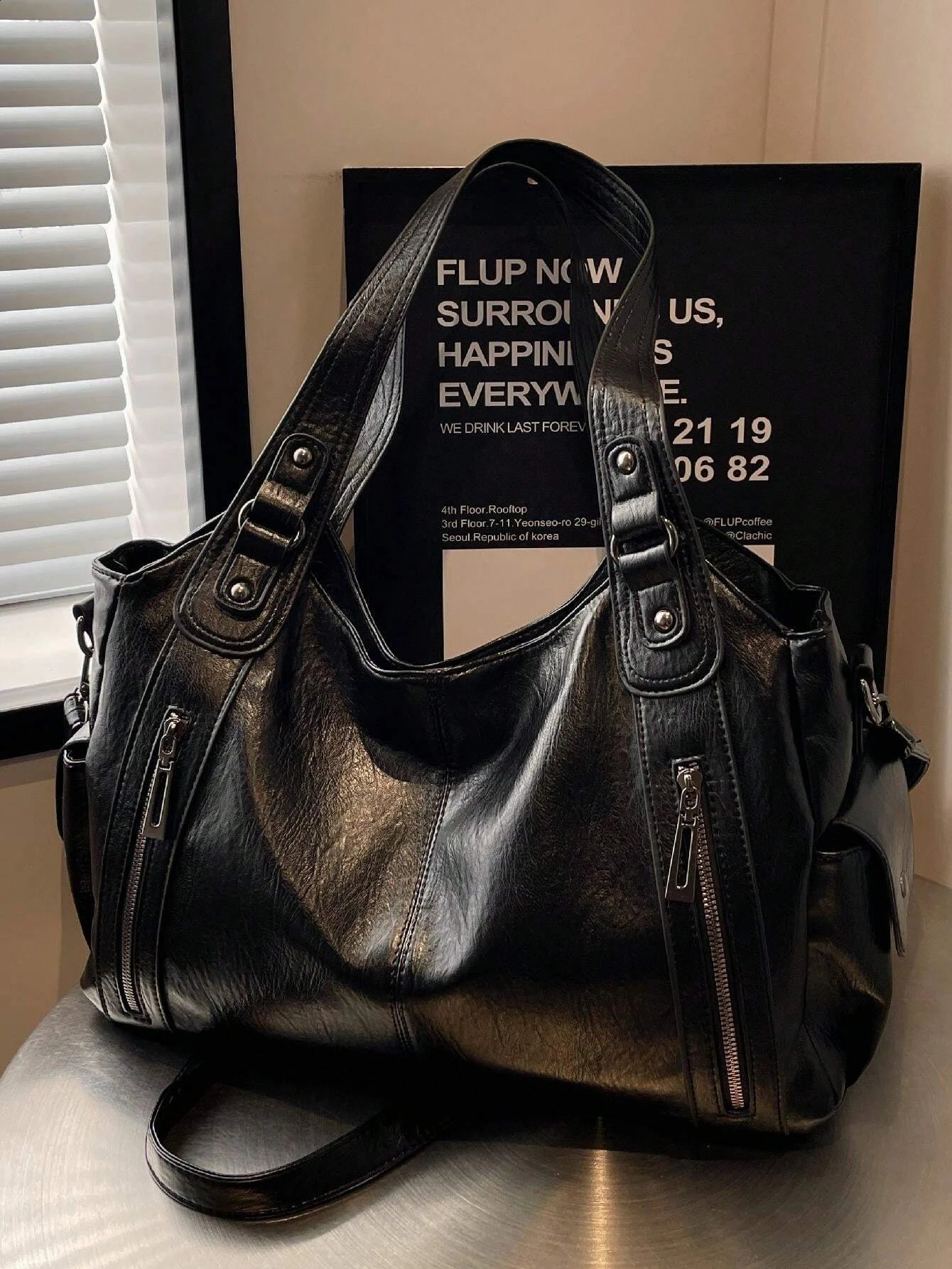 Retro Large Capacity Waterproof Business PU Tote Bag MultiPocket n Shoulder Multifunctional Travel Crossbody 240830z