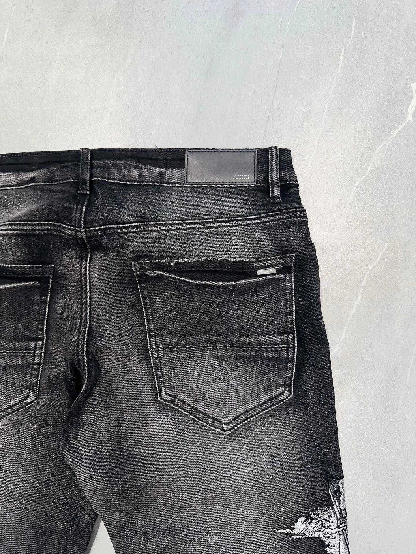 Men's Jeans Brand Skinny Fit Jeans For Men Stretchy Graphic Embroidery Denim Pants Hombre Tight Pencil Trousers Y240830UCOK