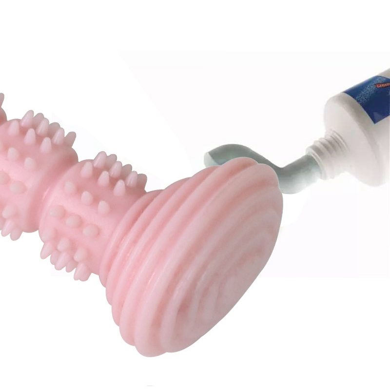 Barbell Shape Dog Chew Toy For Small Dogs Bite Resistant Dog Toothbrush Molar Stick Dental Care Pets Training Interactive Toys