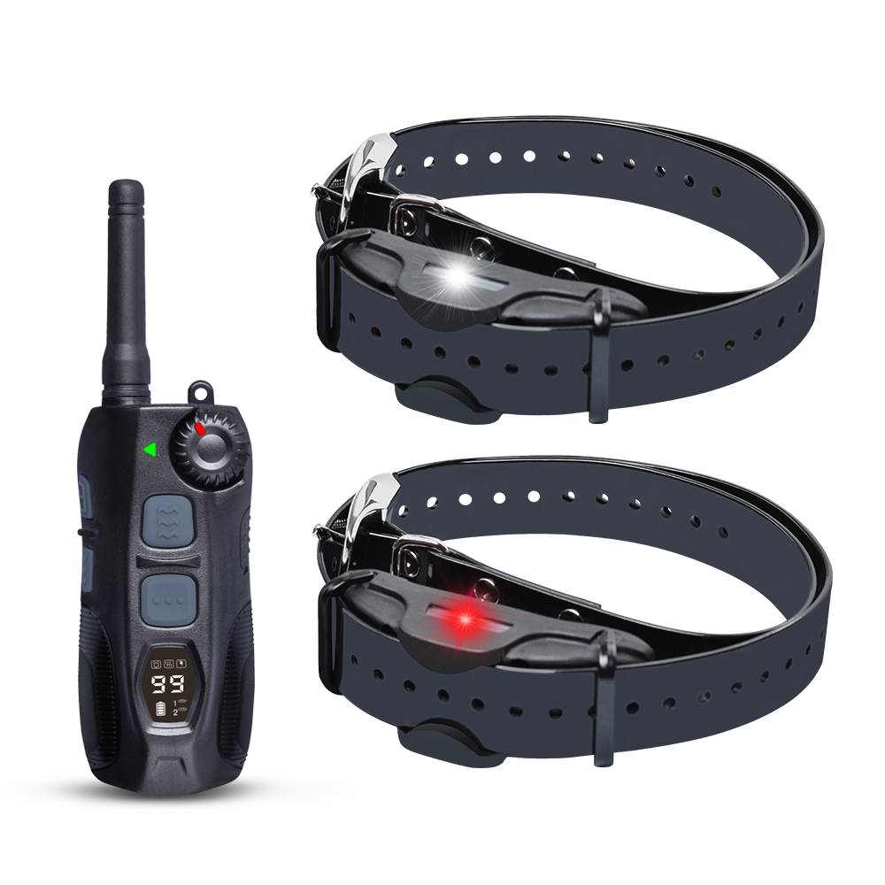 JANPET 1.25Mile Hunting Dog Training Collar Professional Remote PET Trainer Waterproof Electric Shock Dog Collars with LED Light