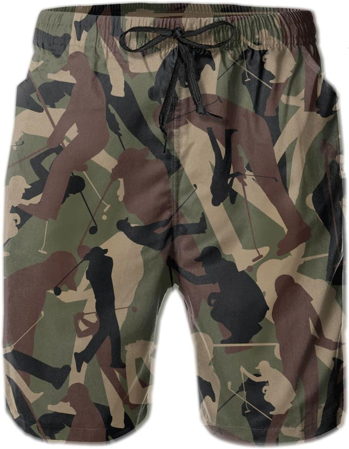 Mens Shorts 3D Printed Pattern Play Golf Camo Swim Trunks Quick Dry Fashion Beach Board Swimwear