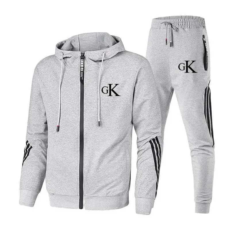 Men's Tracksuits 2024 new mens zipper hoodie suit football uniform jacket + pants sweatpants track casual wear sports Y240827OBVM