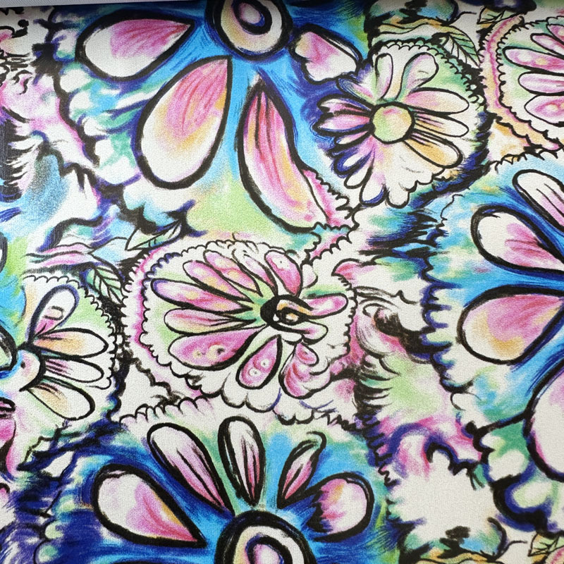 Clothing fabrics factory direct supply PU leather film printing printing fabrics