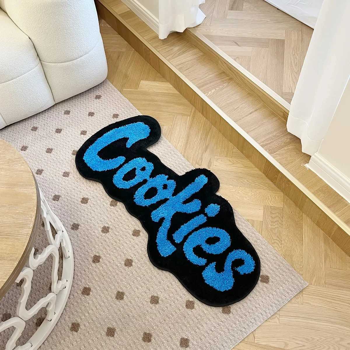 Carpets 100% handmade cookies plush carpets childrens rooms irregularly shaped plush carpets soft plush childrens gifts room decoration T240829