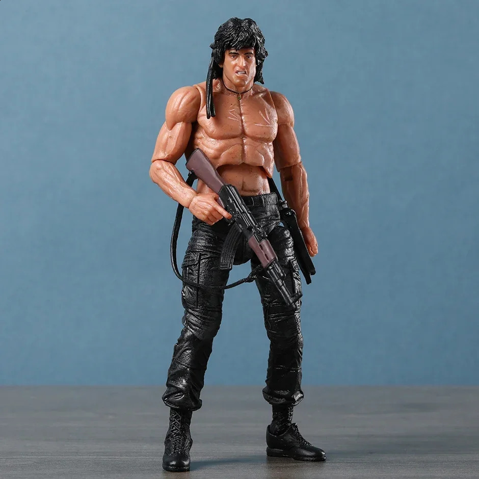 NECA Rambo SDCC Force Of Freedom Action Figure Doll Handmade Model Toy 240829
