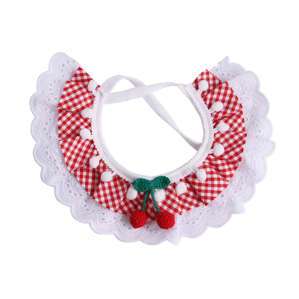 Bowknot Dog Saliva Towel Scarf Cat Bib Cover Pet Lace Bib Cat Saliva Towel Large Medium And Small Dog Chihuahua Teddy Bib S M L