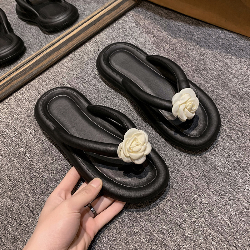 2024 Soft Pearl Flip ps Women's Summer Sandals Non-Slip Beach Slides