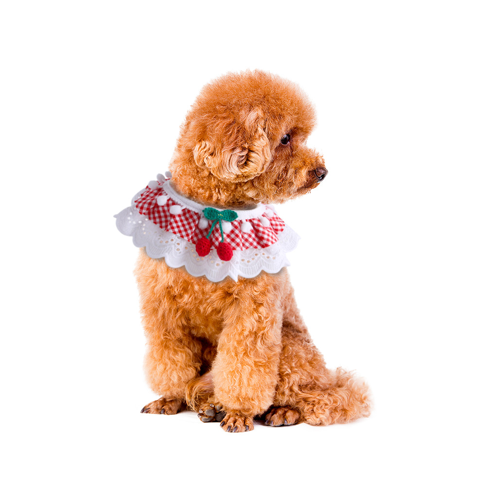 Bowknot Dog Saliva Towel Scarf Cat Bib Cover Pet Lace Bib Cat Saliva Towel Large Medium And Small Dog Chihuahua Teddy Bib S M L