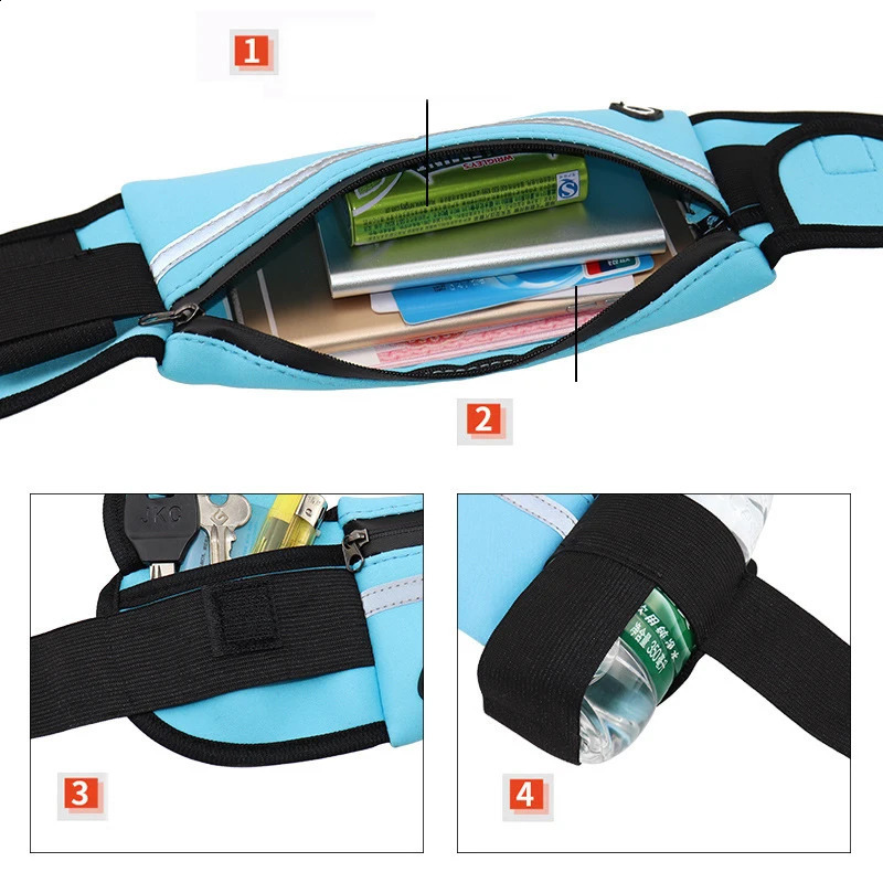 Running Bag Women Waist bag Belt Men Sports Fanny Pack Mobile Phone Gym Cell Jogging Run Cycling y240830Z