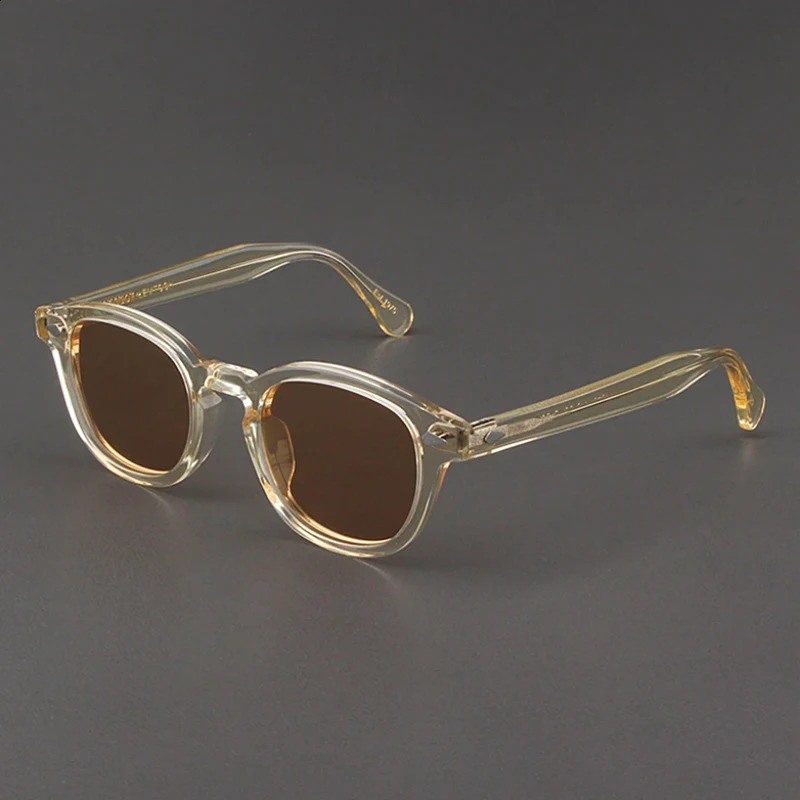 Polarized Sunglasses Mens Johnny Depp Lemtosh Style Sunglasses Retro Round Acetate Frame UV400 Oculos Lens 240829