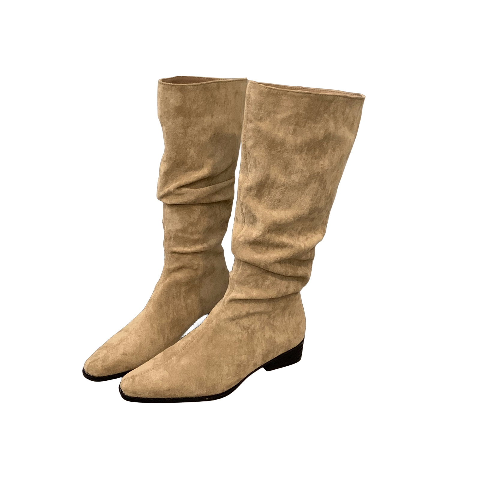 Women's autumn and winter velvet pile boots long leg knight boots