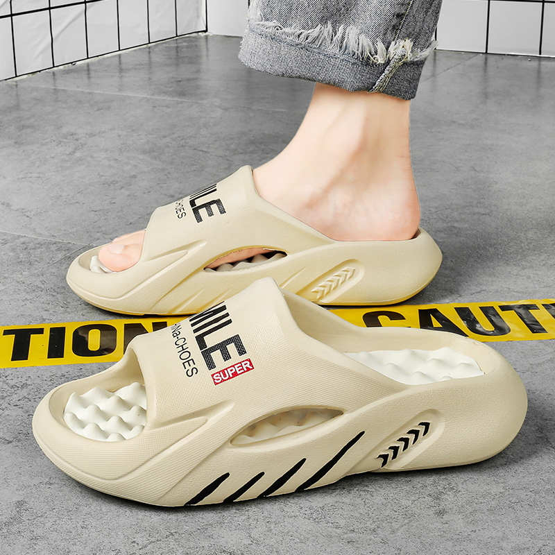 Men's Massage Slippers Comfortable Soft Slides Indoor Outdoor Sandals Beach Shoes Flip-flops Men Home Slippers Big Size 46 47