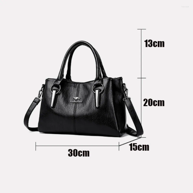 Totes High-quality Soft Leather Handbags Women Bags Designer High-capacity Ladies Crossbody Hand For 2024 Sac A Main