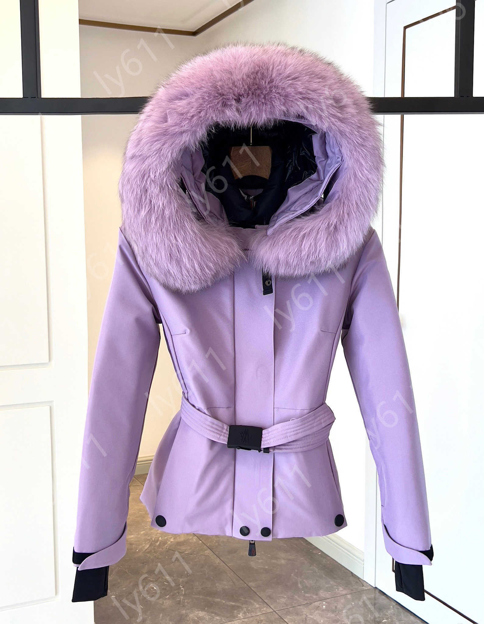 puffer jacket women winter jackets luxury warm fur ruff Hooded Short Parka Slim fit Thickened Windproof Down proof coats outdoor designer women ski clothes