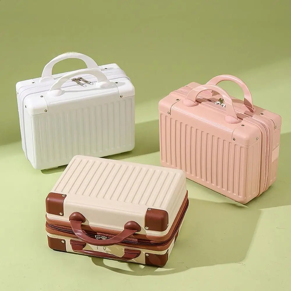 14 inch Mini Travel Suitcase Cosmetic Box Hand Luggage Organizer Case Small Password Boarding 240830