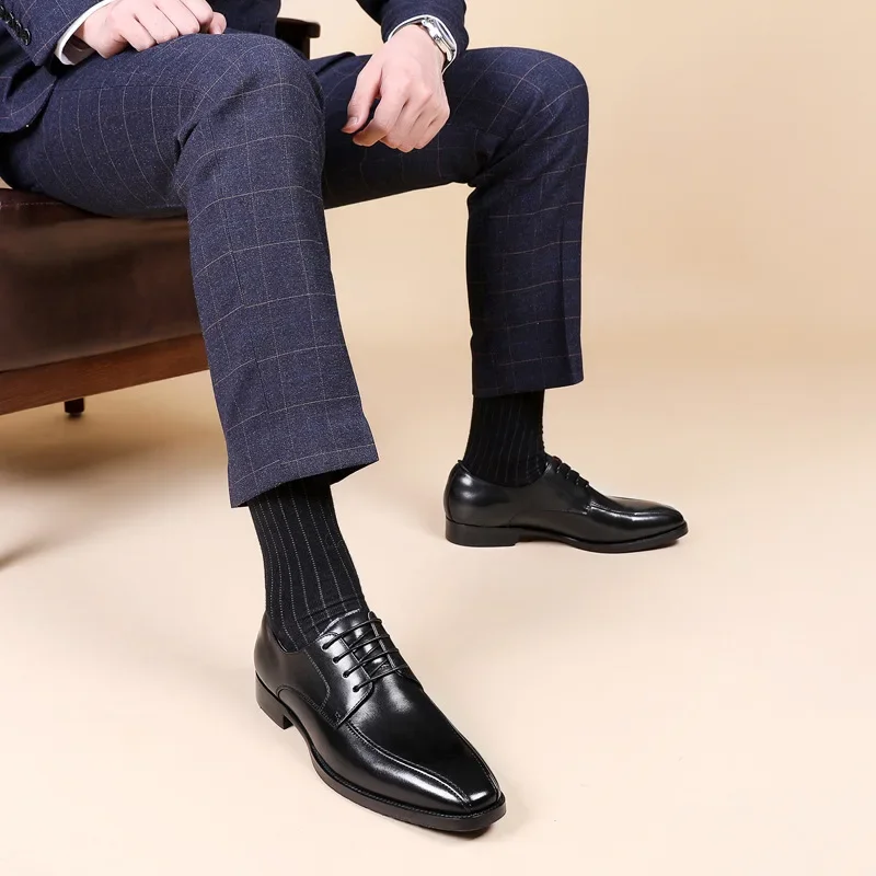 Autumn Polishing Elegant Social Shoes Business Dress Shoe Casual Flat Men Party Wedding atos2024 334a