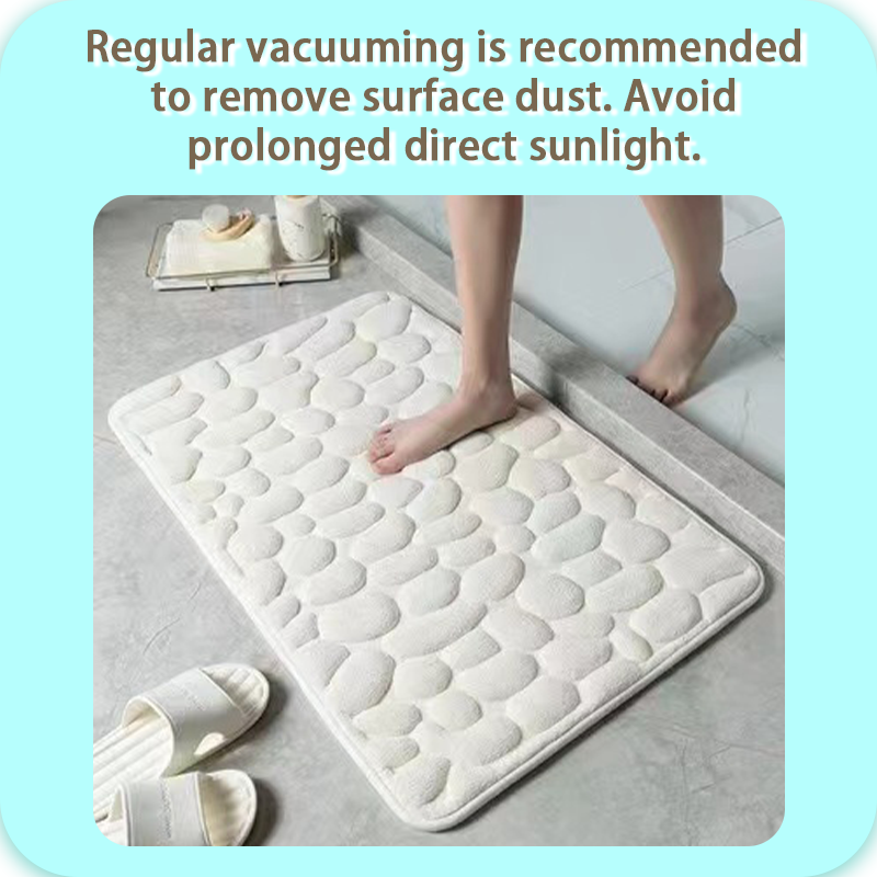 Bath Mats Cobblestone Embossed Mat Non-slip Carpets Water Absorption Washable Bathtub Floor Rug Shower Doormat Bathroom Decor