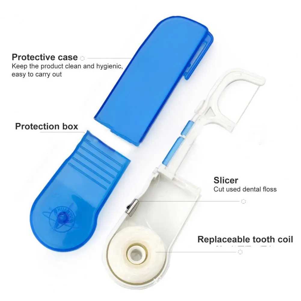 Reduce Gingivitis Risk Compact Dental Floss Pick Holder for HouseholdXJ240830