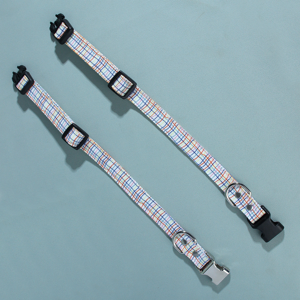 halloween pet Lattice-style polyester wheel material buckle collar traction rope