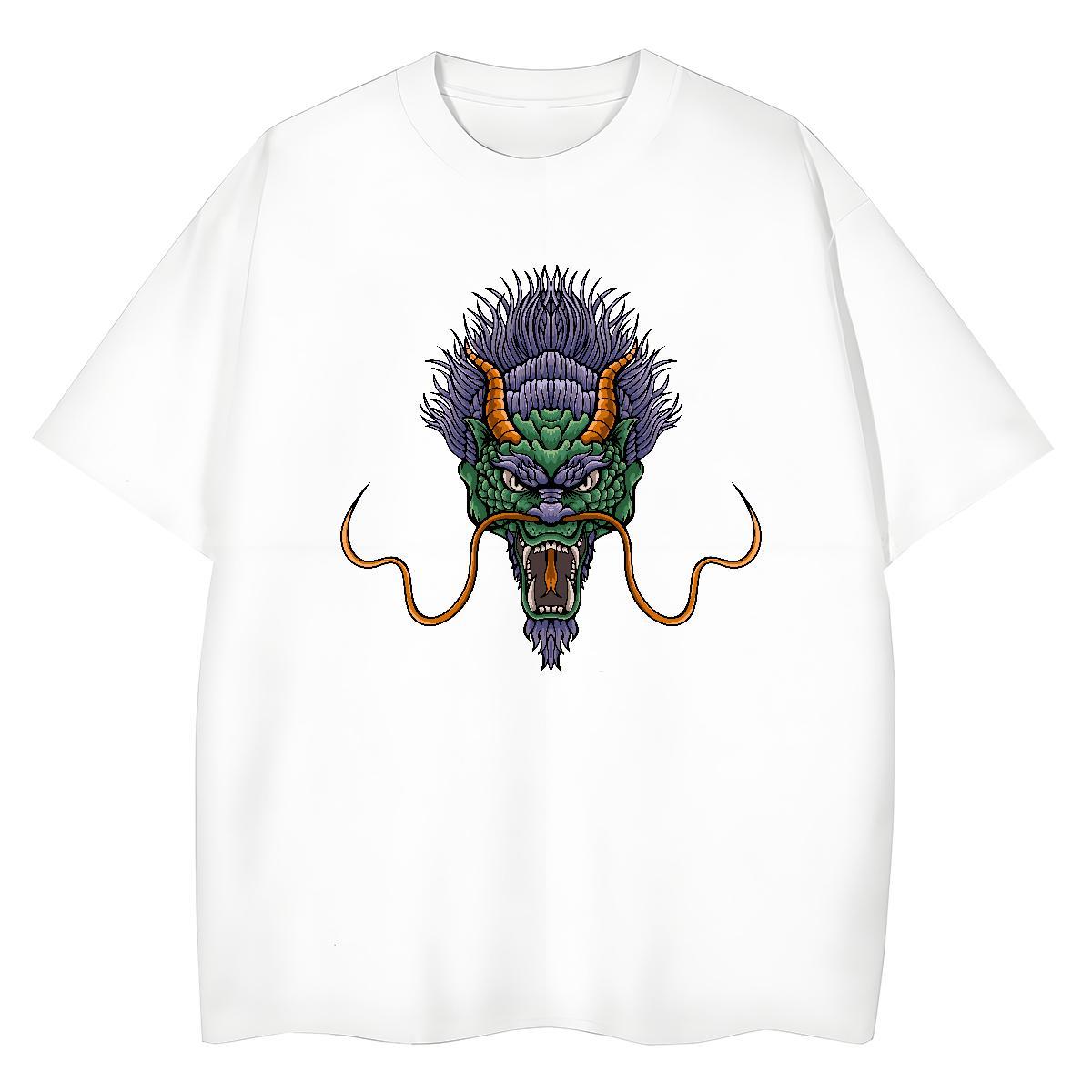 2024 DIY T Shirts Women 100% Cotton 230g Short sleeve Soft Casual Beach dragon Women Tshirts High quality Graphic Tees Shirts