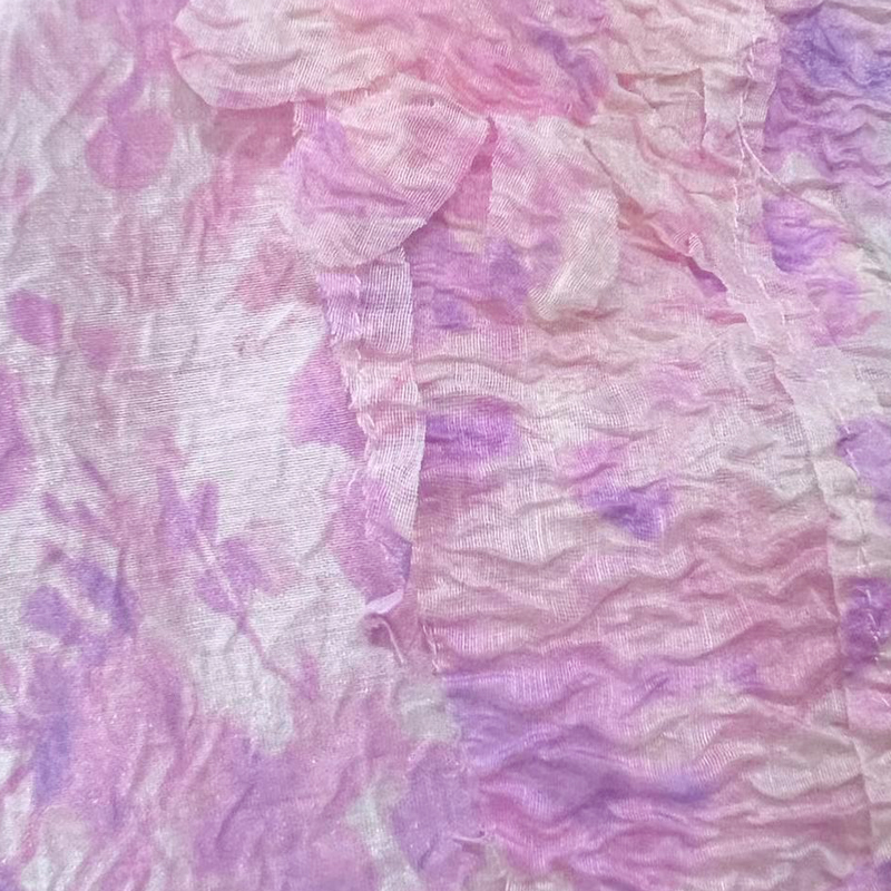 Manufacturer's direct supply of all polyester yarn wrinkled fabric printed fabric clothing fabric