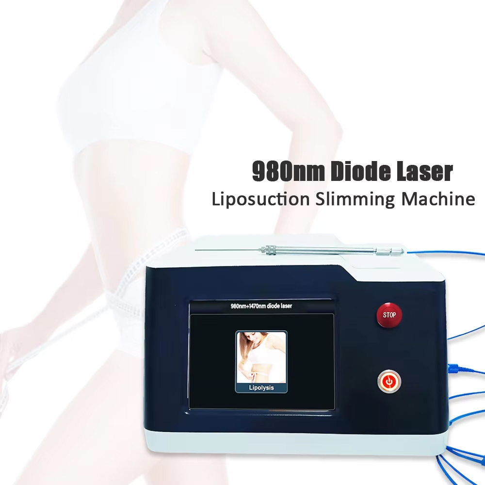 Clinic Use Portable Lipolysis Fat Reduction Diode Laser Double Wavelength 980Nm + 1470Nm Machine For Effective Body Slimming And Body Contour