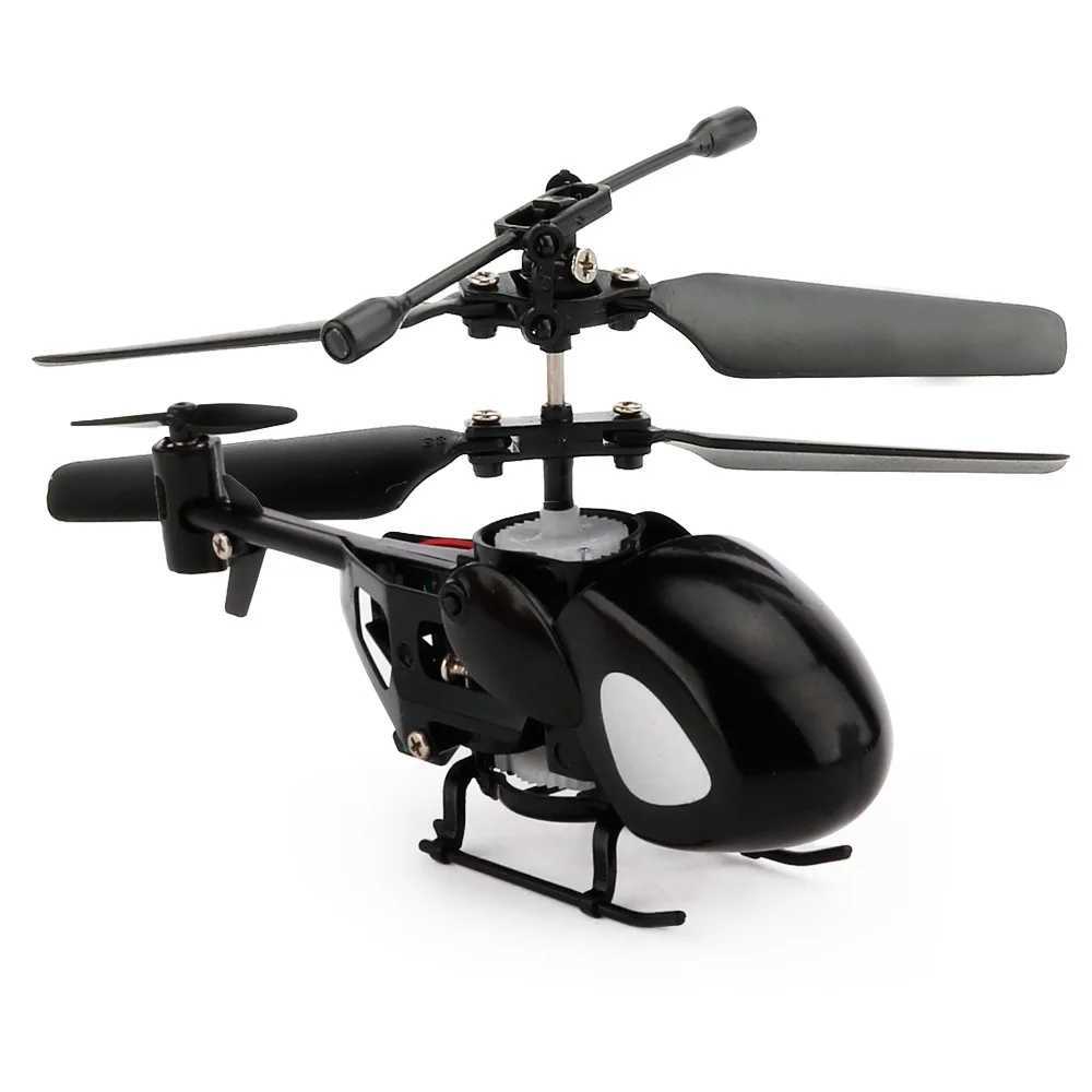 2.4G Mini RC Helicopter Black Mini Drone Pocket RC Four Helicopter Infrared Professional Small Drone Childrens Gift Toy W240830
