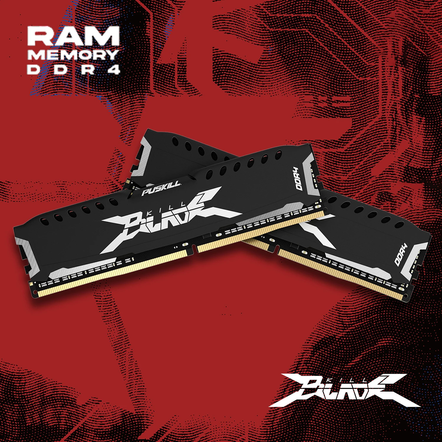 PUSKILL RAM DDR4 16GB 8GB 12V 3200MHz 2666MHz Desktop Computer UDIMM Cooling Vest Memory Memoria 240828