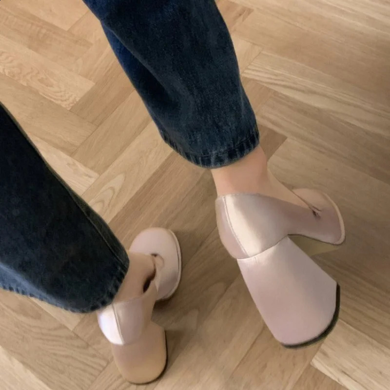 Mary Jane Shoes Lolita Women Pumps Block Heel Elegant Casual Cute Fashion Sexy Round Toe New Parties Pink Heels 240828